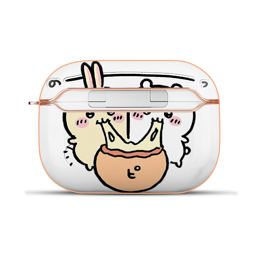 （画像用） ちいかわ うさぎ Chii-kawa usagi 【AirPods Pro用】ハードシェル保護ケース｜耐衝撃・防指紋・カラビナ付き商品仕様