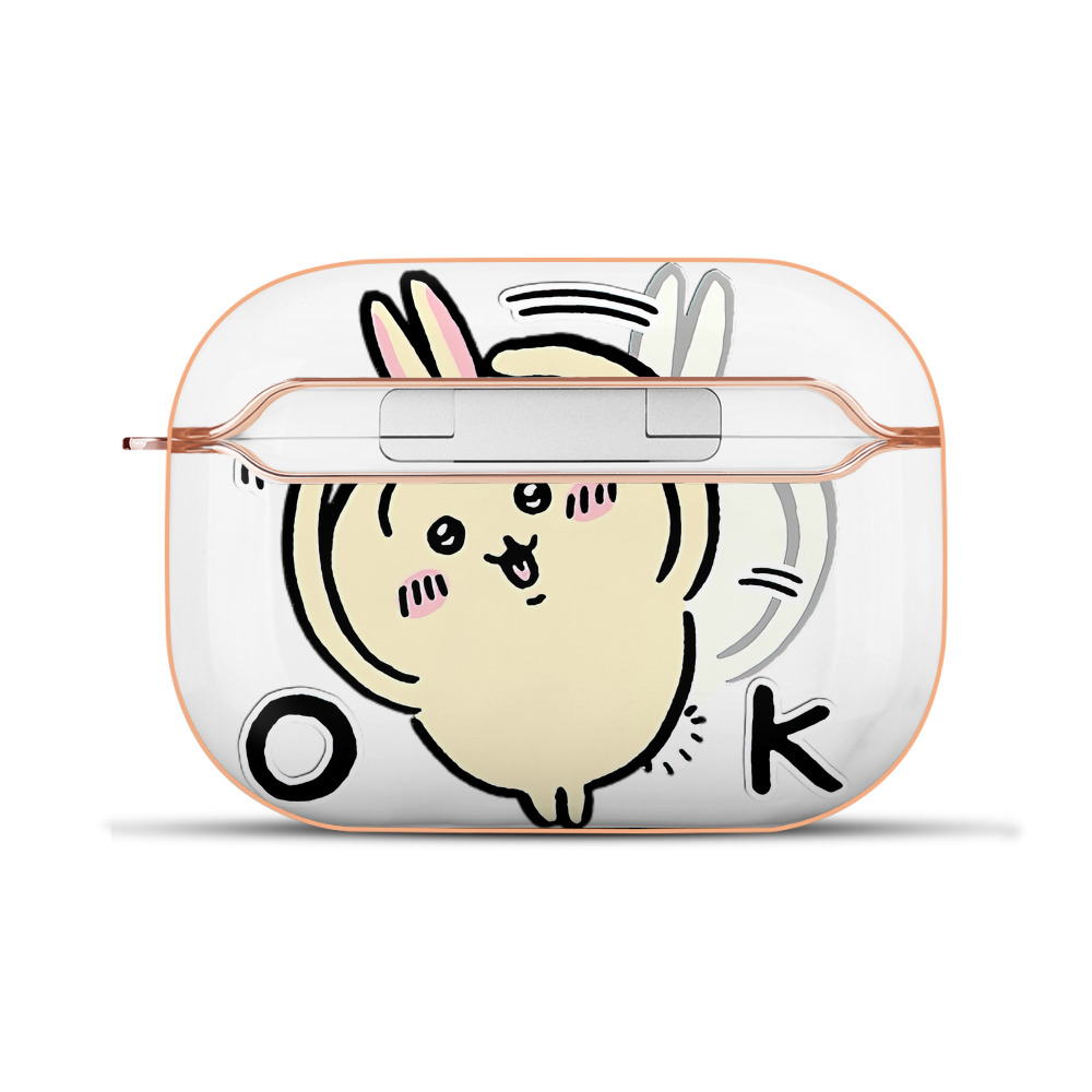 （画像用） ちいかわ うさぎ Chii-kawa usagi 【AirPods Pro用】ハードシェル保護ケース｜耐衝撃・防指紋・カラビナ付き商品仕様