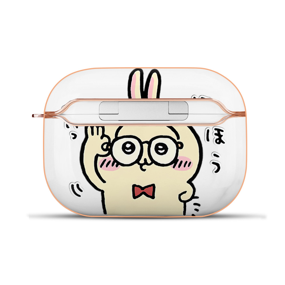 （画像用） ちいかわ うさぎ Chii-kawa usagi 【AirPods Pro用】ハードシェル保護ケース｜耐衝撃・防指紋・カラビナ付き商品仕様