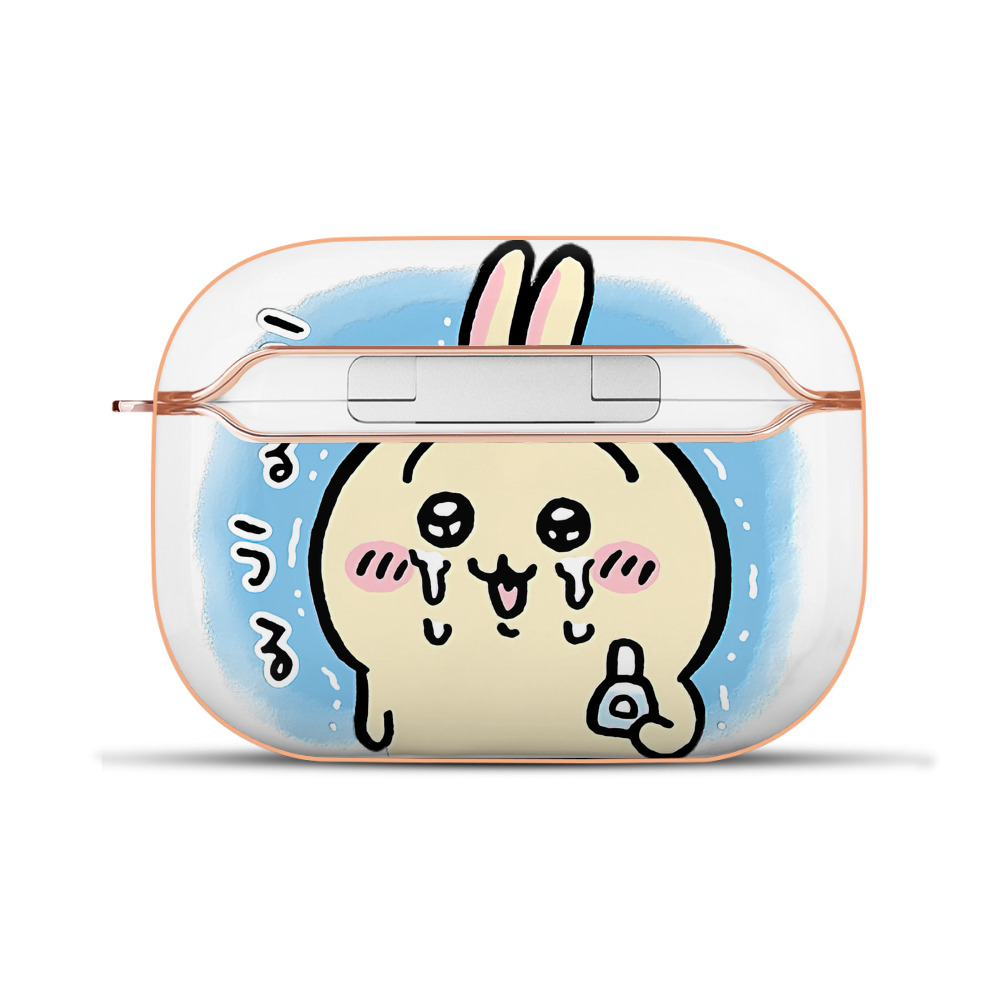（画像用） ちいかわ うさぎ Chii-kawa usagi 【AirPods Pro用】ハードシェル保護ケース｜耐衝撃・防指紋・カラビナ付き商品仕様