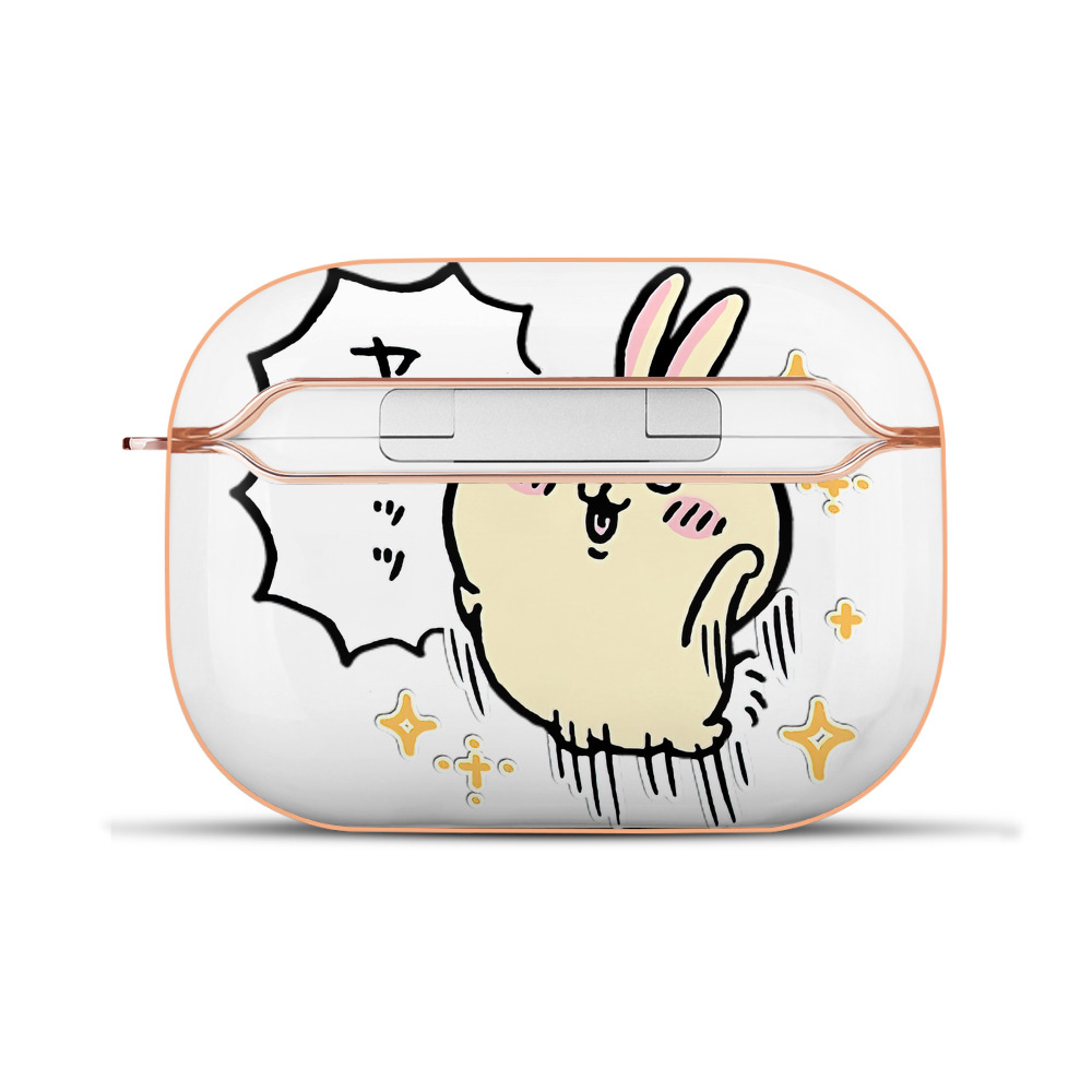 （画像用） ちいかわ うさぎ Chii-kawa usagi 【AirPods Pro用】ハードシェル保護ケース｜耐衝撃・防指紋・カラビナ付き商品仕様