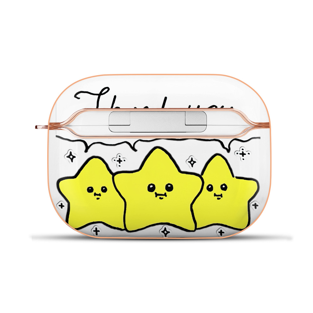 （画像用） ちいかわ 流れ星 Chii-kawa Shooting star 【AirPods Pro用】ハードシェル保護ケース｜耐衝撃・防指紋・カラビナ付き商品仕様