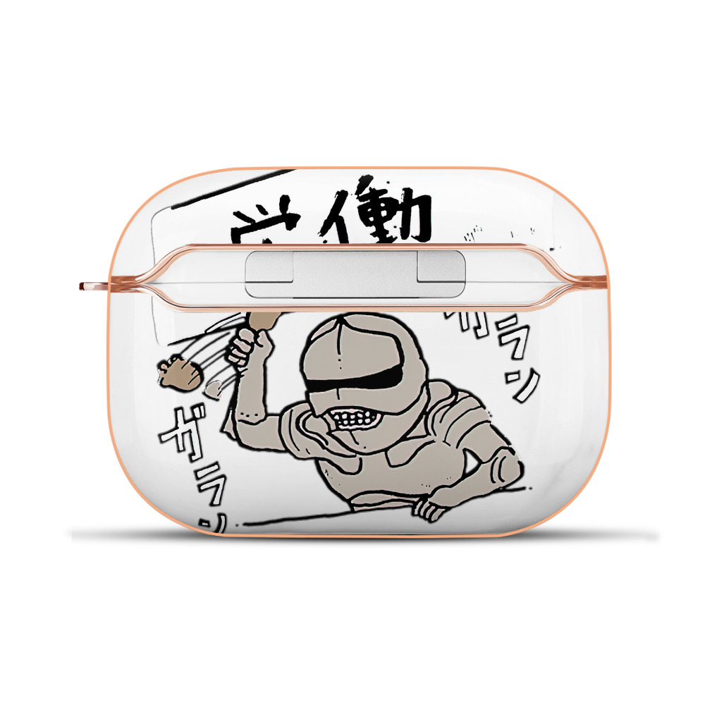 （画像用） ちいかわ 労働の鎧さん Chii-kawa Mr. Armor of Labor 【AirPods Pro用】ハードシェル保護ケース｜耐衝撃・防指紋・カラビナ付き商品仕様