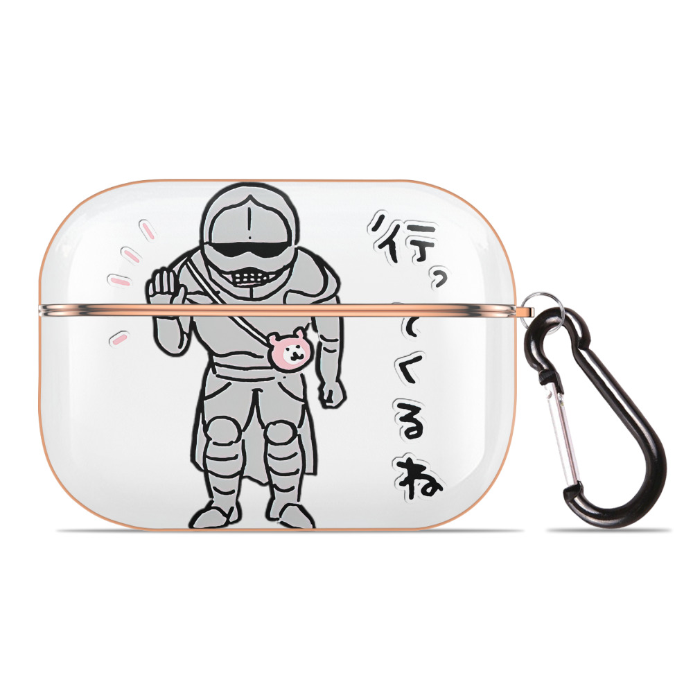 （画像用） ちいかわ 労働の鎧さん Chii-kawa Mr. Armor of Labor 【AirPods Pro用】ハードシェル保護ケース｜耐衝撃・防指紋・カラビナ付き商品仕様