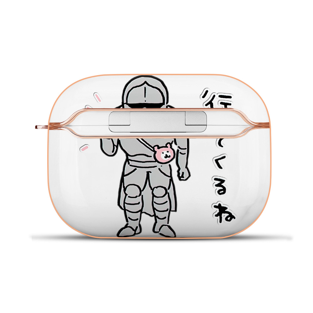 （画像用） ちいかわ 労働の鎧さん Chii-kawa Mr. Armor of Labor 【AirPods Pro用】ハードシェル保護ケース｜耐衝撃・防指紋・カラビナ付き商品仕様