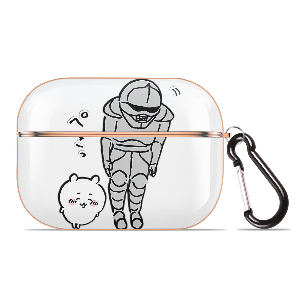 （画像用） ちいかわ 労働の鎧さん Chii-kawa Mr. Armor of Labor 【AirPods Pro用】ハードシェル保護ケース｜耐衝撃・防指紋・カラビナ付き商品仕様