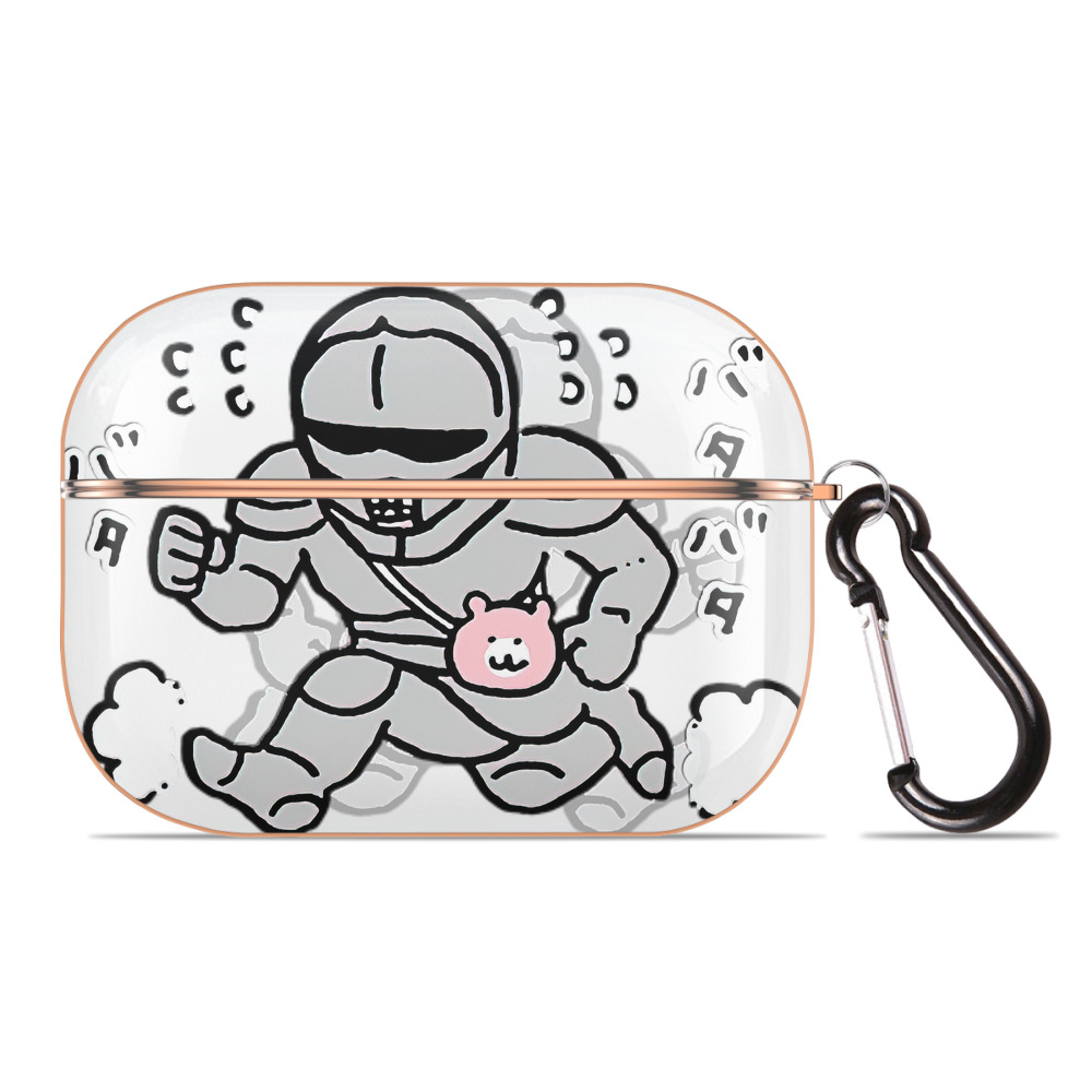 （画像用） ちいかわ 労働の鎧さん Chii-kawa Mr. Armor of Labor 【AirPods Pro用】ハードシェル保護ケース｜耐衝撃・防指紋・カラビナ付き商品仕様