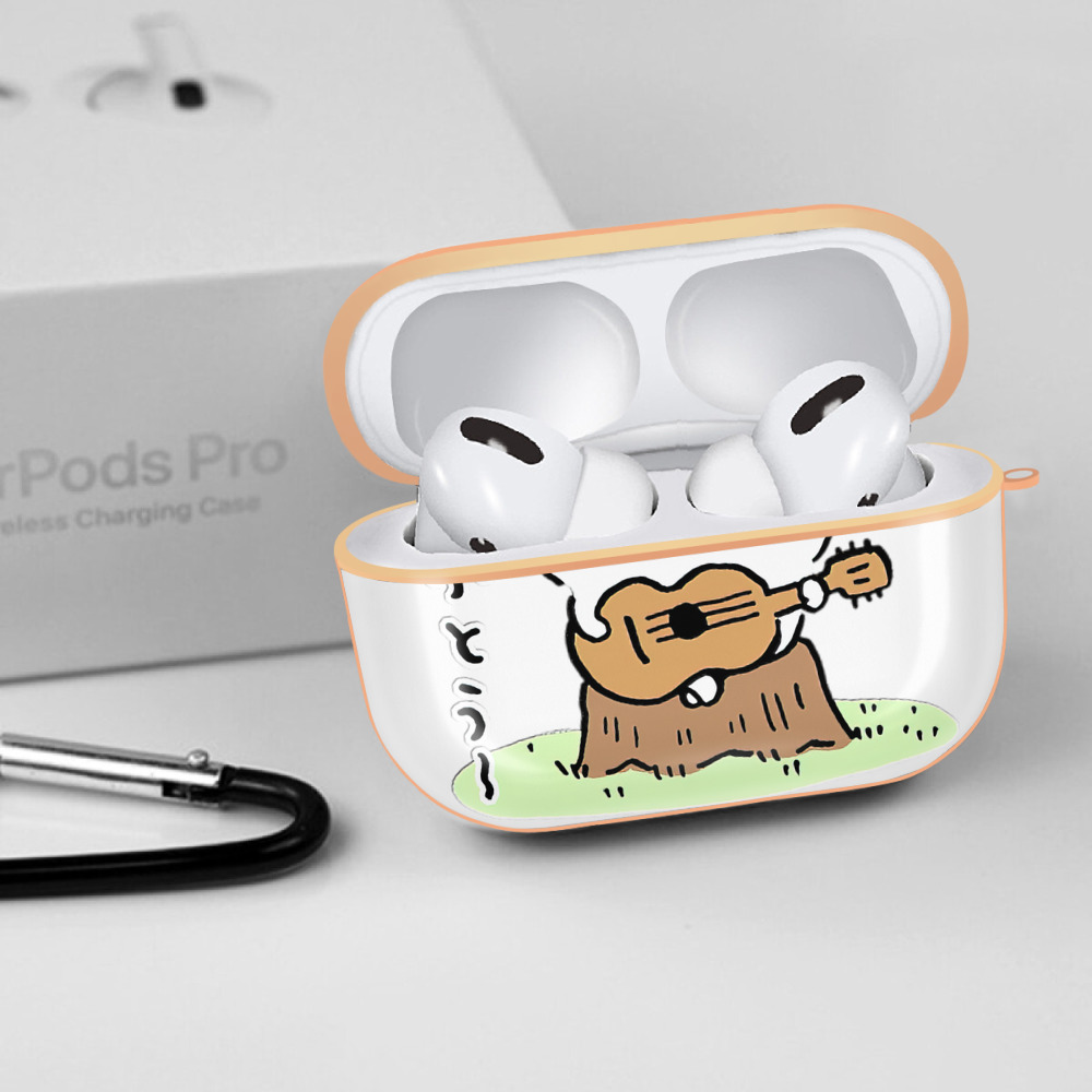 ちいかわ ハチワレ Chii-kawa hachiware 【AirPods Pro用】ハードシェル保護ケース｜耐衝撃・防指紋・カラビナ付き商品仕様