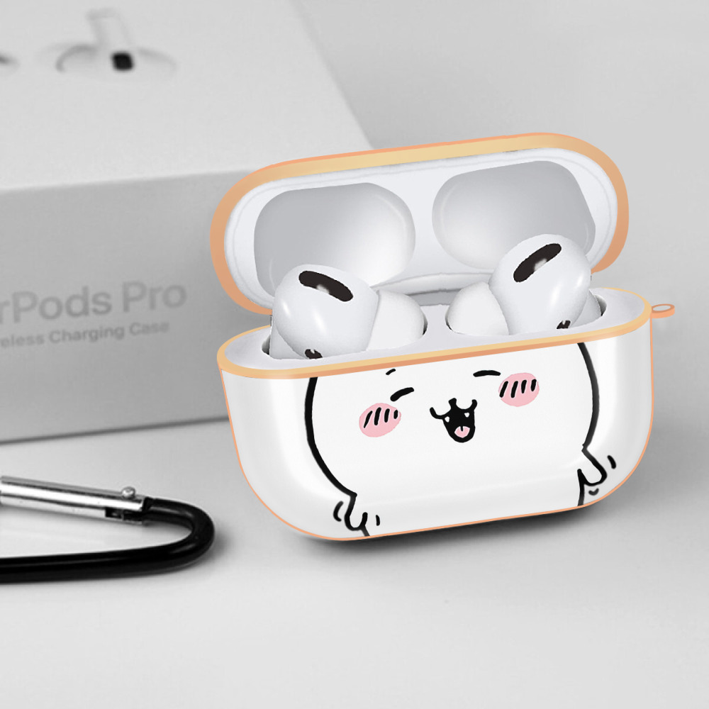 ちいかわ ハチワレ Chii-kawa hachiware 【AirPods Pro用】ハードシェル保護ケース｜耐衝撃・防指紋・カラビナ付き商品仕様