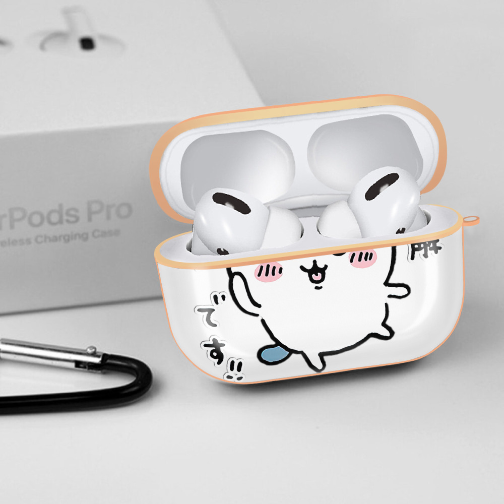 ちいかわ ハチワレ Chii-kawa hachiware 【AirPods Pro用】ハードシェル保護ケース｜耐衝撃・防指紋・カラビナ付き商品仕様