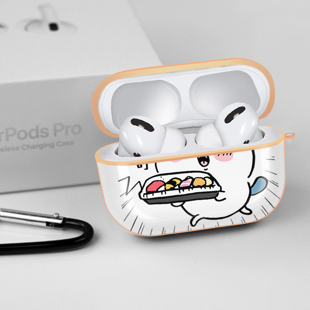 ちいかわ ハチワレ Chii-kawa hachiware 【AirPods Pro用】ハードシェル保護ケース｜耐衝撃・防指紋・カラビナ付き商品仕様