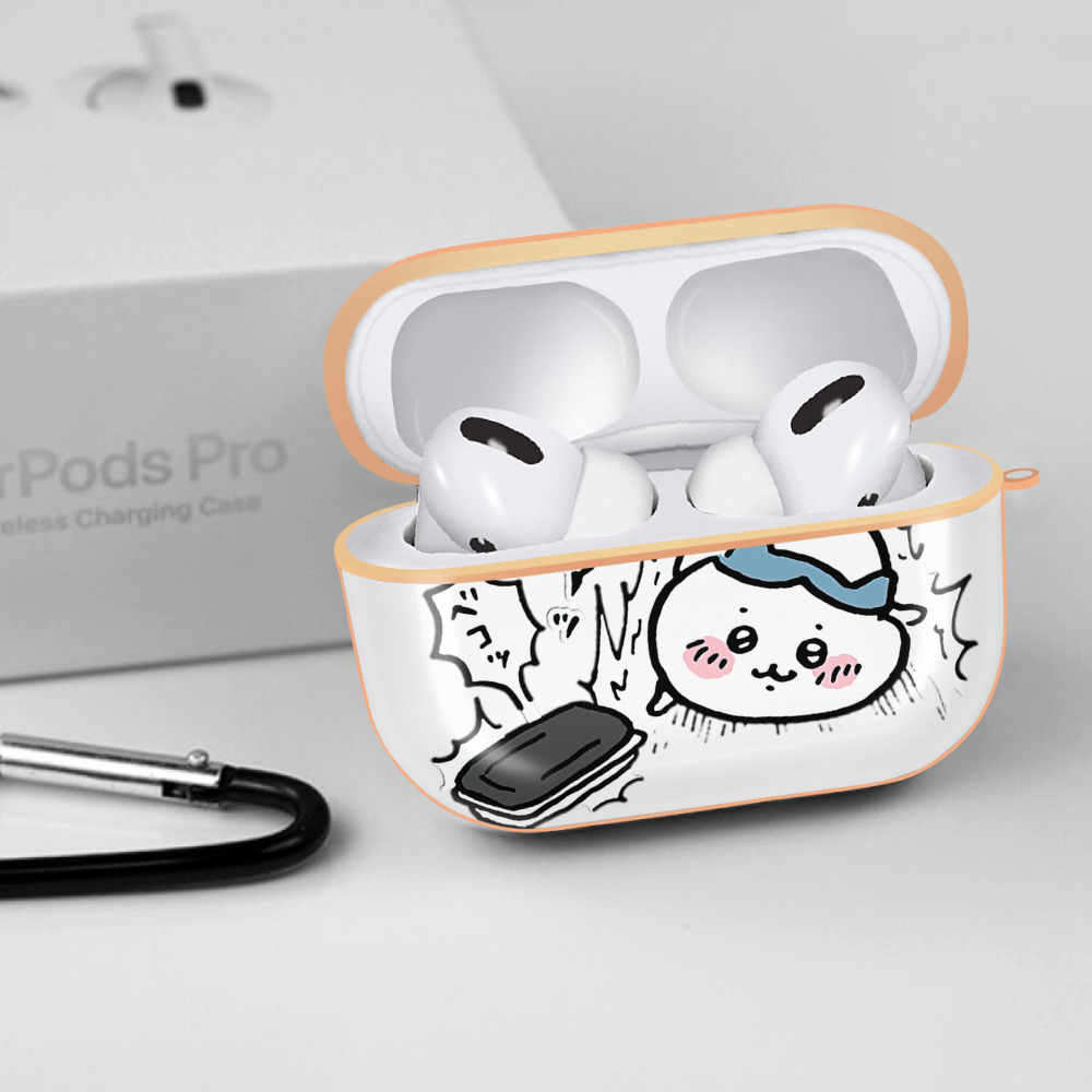 ちいかわ ハチワレ Chii-kawa hachiware 【AirPods Pro用】ハードシェル保護ケース｜耐衝撃・防指紋・カラビナ付き商品仕様