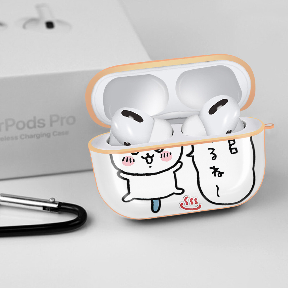 ちいかわ ハチワレ Chii-kawa hachiware 【AirPods Pro用】ハードシェル保護ケース｜耐衝撃・防指紋・カラビナ付き商品仕様