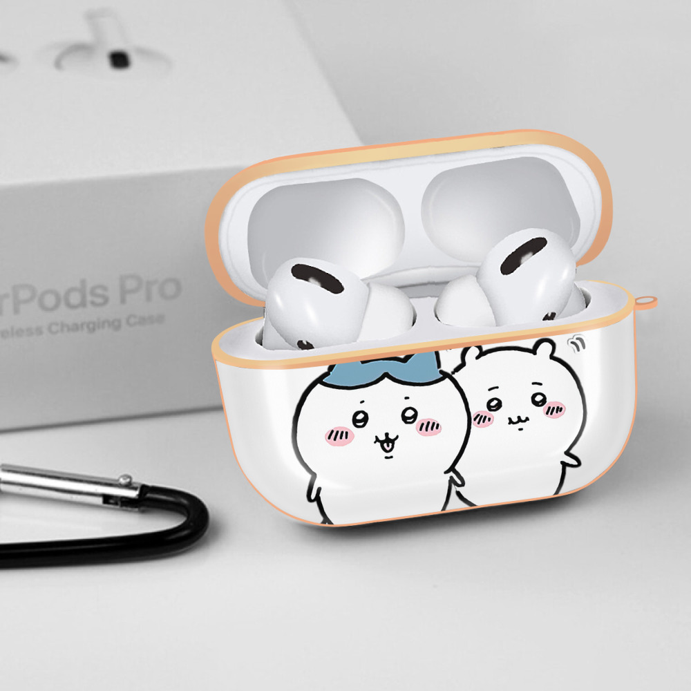 ちいかわ ハチワレ Chii-kawa hachiware 【AirPods Pro用】ハードシェル保護ケース｜耐衝撃・防指紋・カラビナ付き商品仕様