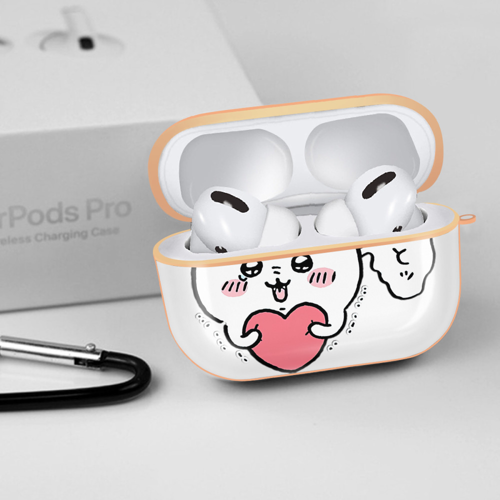 ちいかわ ハチワレ Chii-kawa hachiware 【AirPods Pro用】ハードシェル保護ケース｜耐衝撃・防指紋・カラビナ付き商品仕様