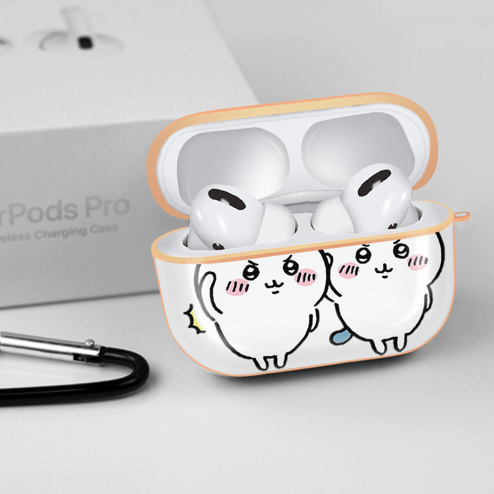 ちいかわ ハチワレ Chii-kawa hachiware 【AirPods Pro用】ハードシェル保護ケース｜耐衝撃・防指紋・カラビナ付き商品仕様