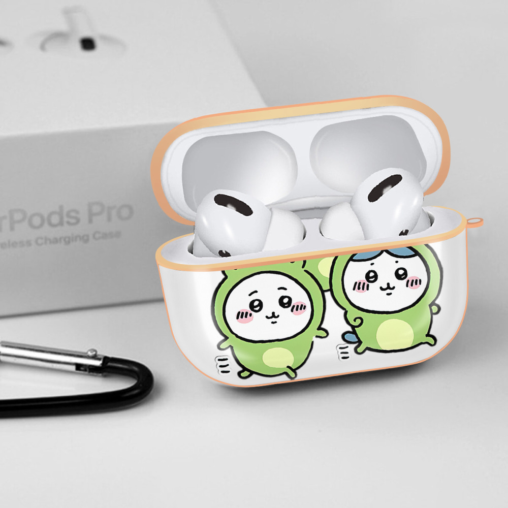 ちいかわ ハチワレ Chii-kawa hachiware 【AirPods Pro用】ハードシェル保護ケース｜耐衝撃・防指紋・カラビナ付き商品仕様