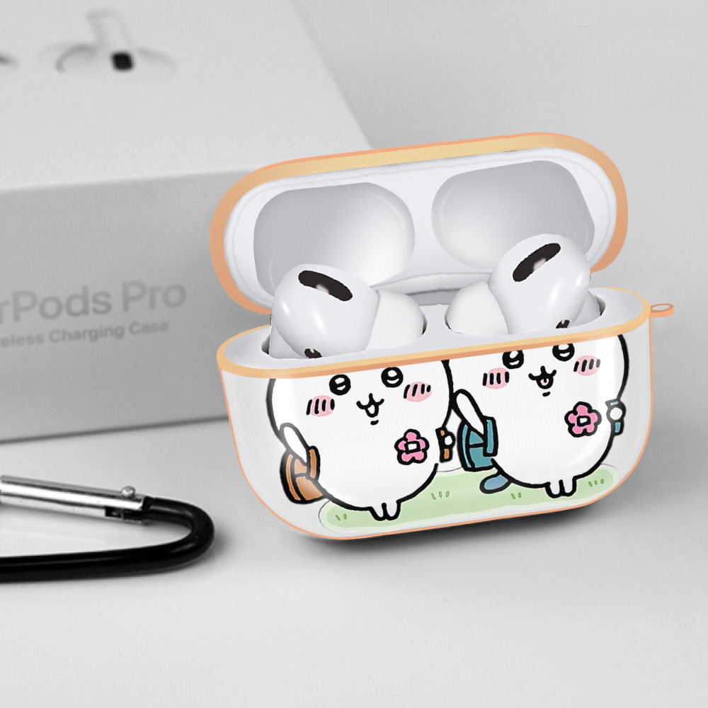 ちいかわ ハチワレ Chii-kawa hachiware 【AirPods Pro用】ハードシェル保護ケース｜耐衝撃・防指紋・カラビナ付き商品仕様