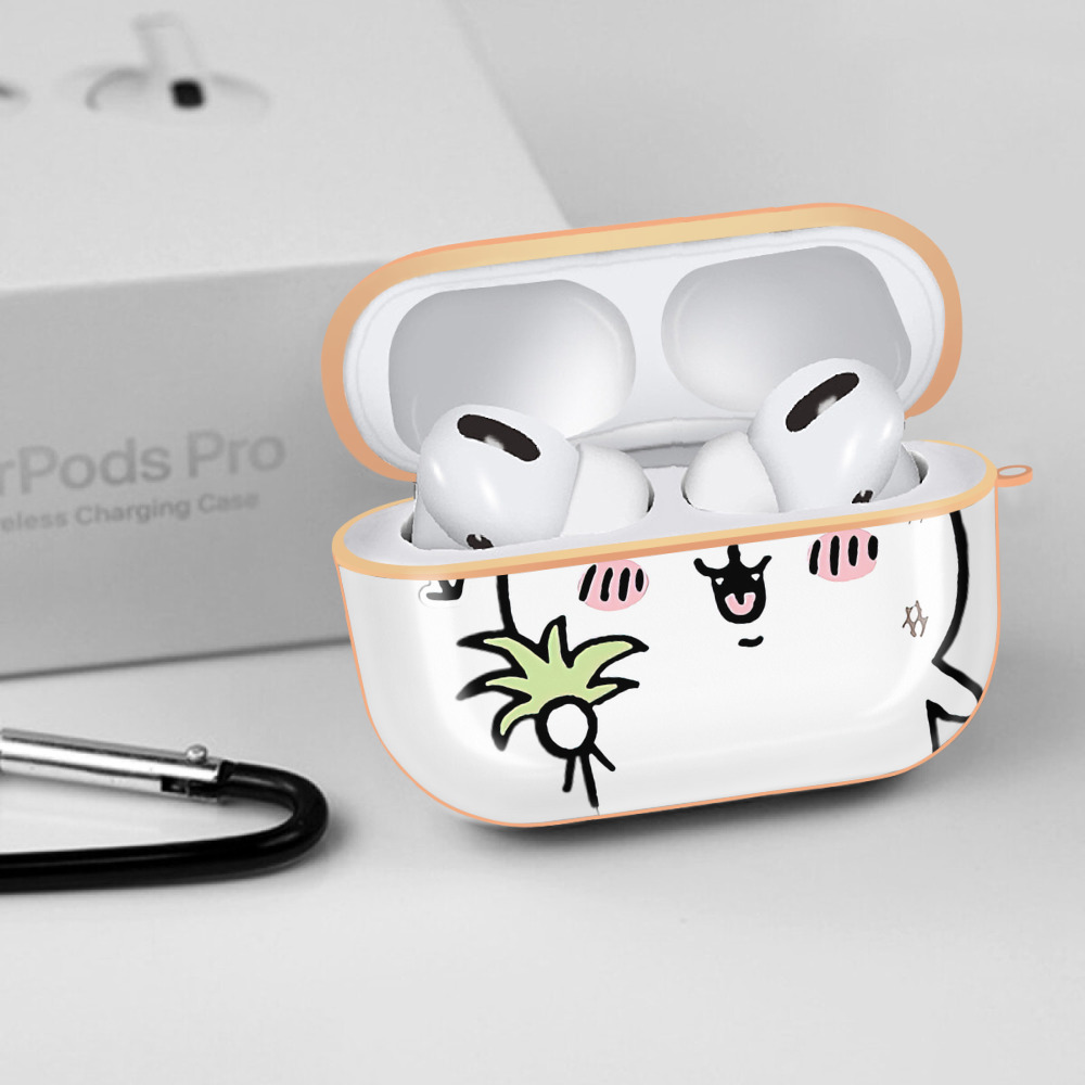 ちいかわ ハチワレ Chii-kawa hachiware 【AirPods Pro用】ハードシェル保護ケース｜耐衝撃・防指紋・カラビナ付き商品仕様
