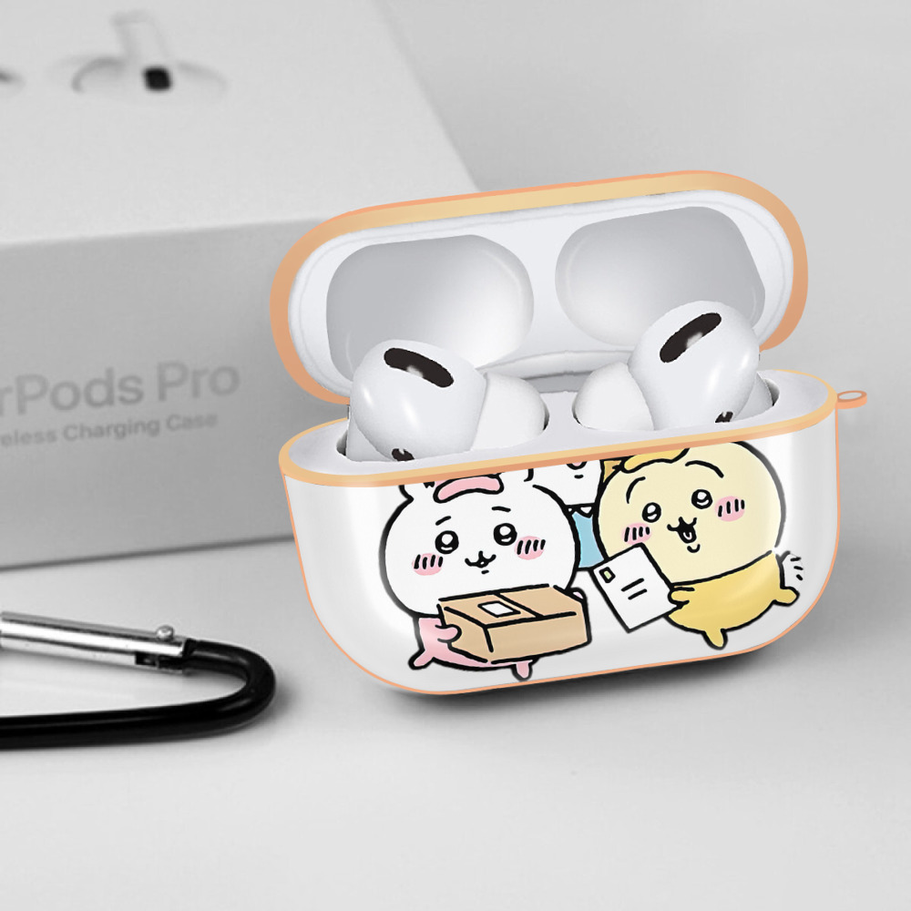 ちいかわ ハチワレ Chii-kawa hachiware 【AirPods Pro用】ハードシェル保護ケース｜耐衝撃・防指紋・カラビナ付き商品仕様