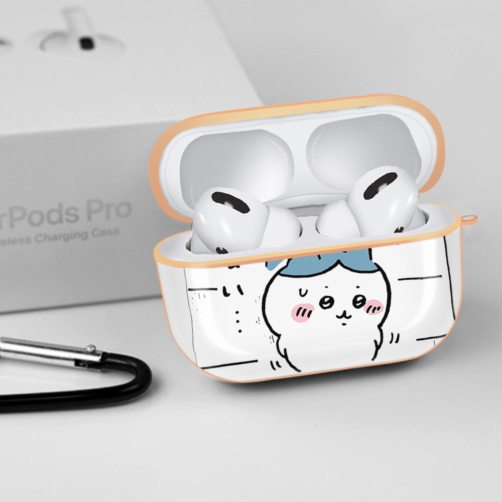 ちいかわ ハチワレ Chii-kawa hachiware 【AirPods Pro用】ハードシェル保護ケース｜耐衝撃・防指紋・カラビナ付き商品仕様