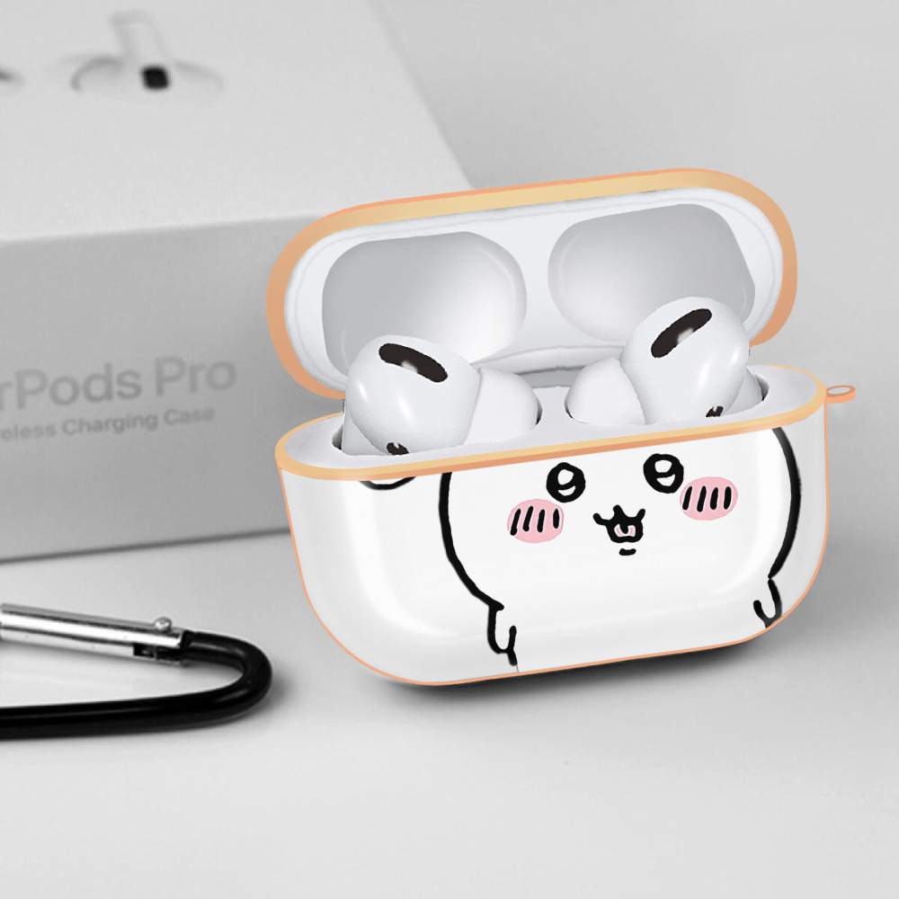 ちいかわ ハチワレ Chii-kawa hachiware 【AirPods Pro用】ハードシェル保護ケース｜耐衝撃・防指紋・カラビナ付き商品仕様