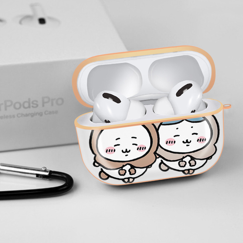 ちいかわ ハチワレ Chii-kawa hachiware 【AirPods Pro用】ハードシェル保護ケース｜耐衝撃・防指紋・カラビナ付き商品仕様