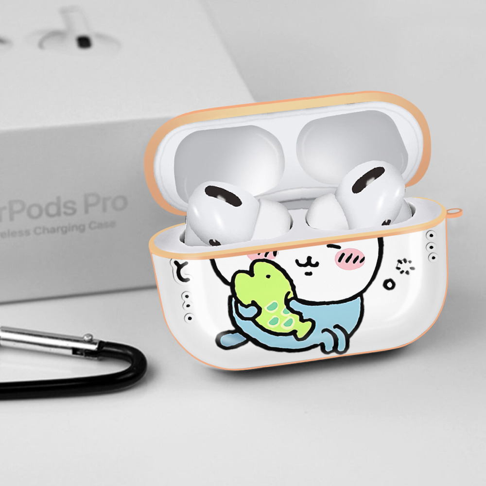 ちいかわ ハチワレ Chii-kawa hachiware 【AirPods Pro用】ハードシェル保護ケース｜耐衝撃・防指紋・カラビナ付き商品仕様