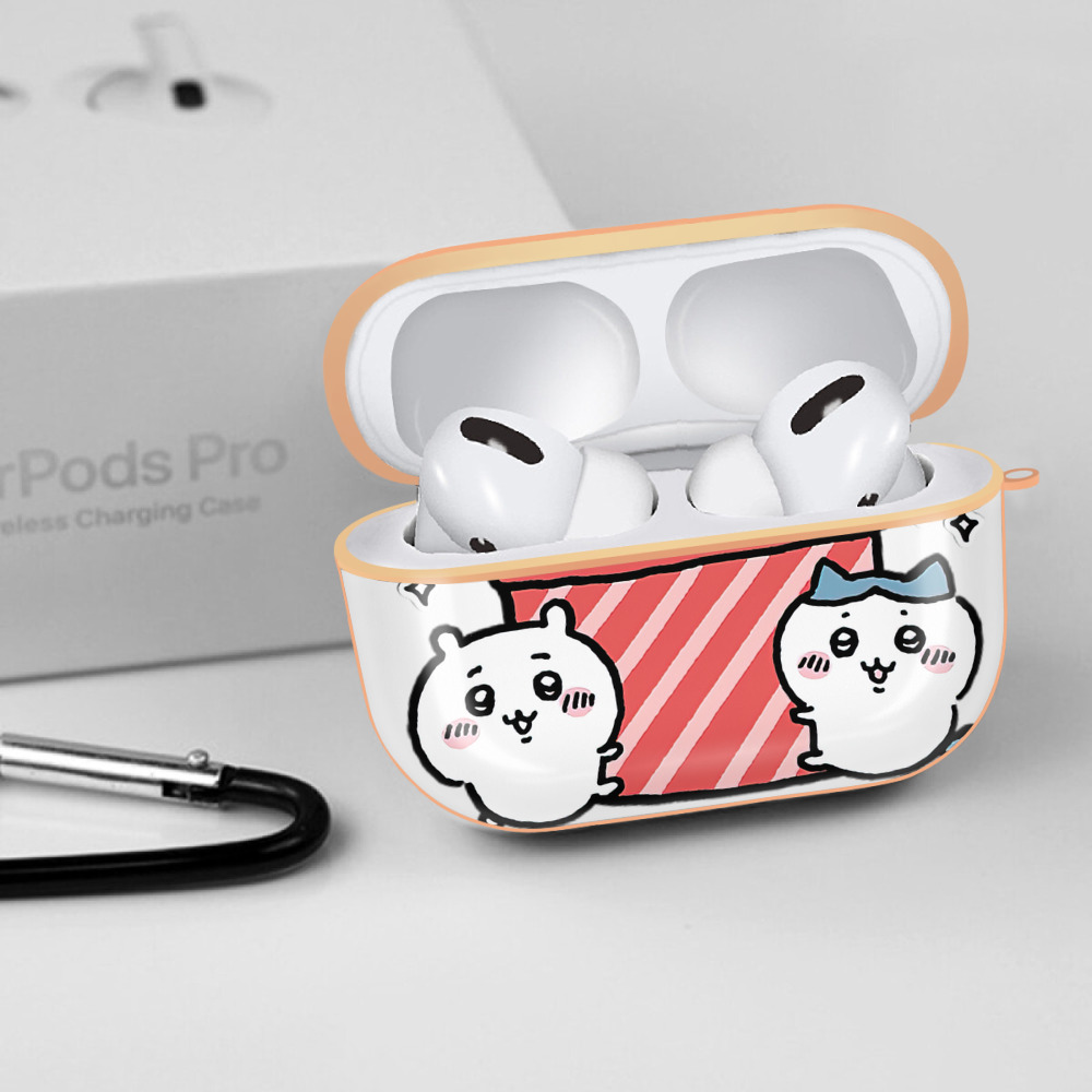 ちいかわ ハチワレ Chii-kawa hachiware 【AirPods Pro用】ハードシェル保護ケース｜耐衝撃・防指紋・カラビナ付き商品仕様