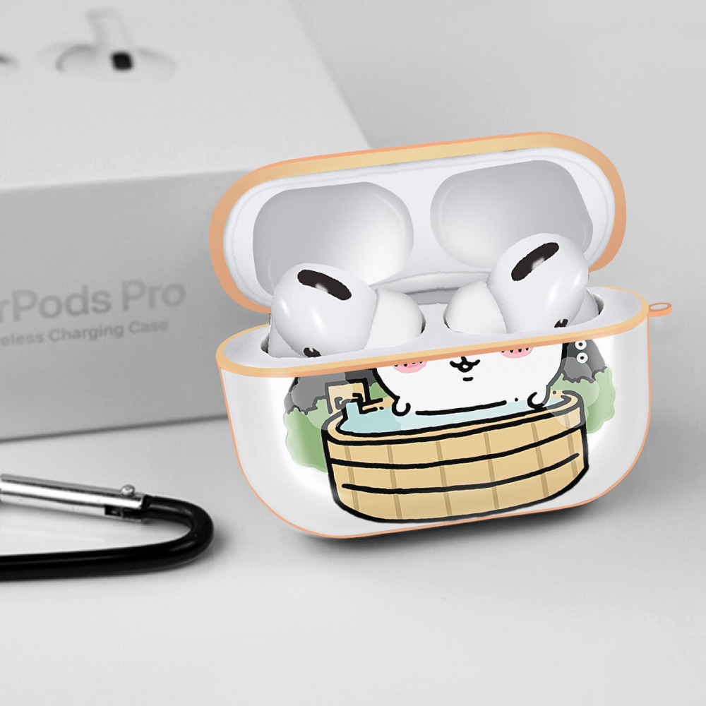 ちいかわ ハチワレ Chii-kawa hachiware 【AirPods Pro用】ハードシェル保護ケース｜耐衝撃・防指紋・カラビナ付き商品仕様
