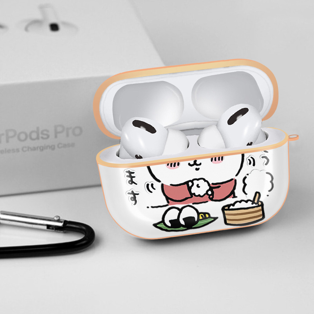 ちいかわ ハチワレ Chii-kawa hachiware 【AirPods Pro用】ハードシェル保護ケース｜耐衝撃・防指紋・カラビナ付き商品仕様