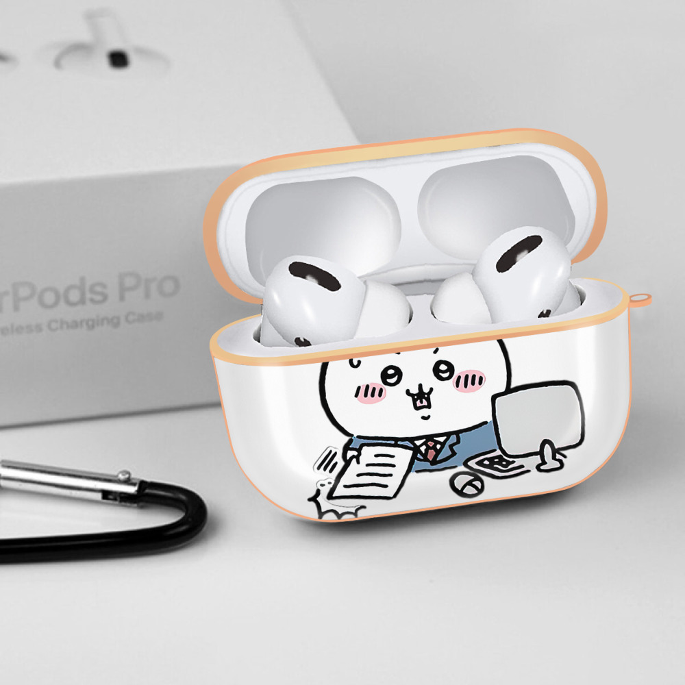 ちいかわ ハチワレ Chii-kawa hachiware 【AirPods Pro用】ハードシェル保護ケース｜耐衝撃・防指紋・カラビナ付き商品仕様