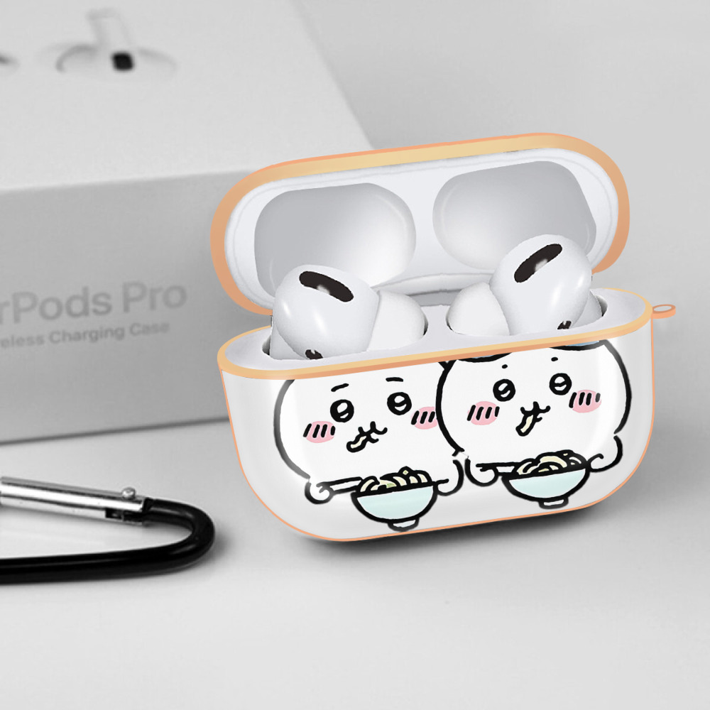 ちいかわ ハチワレ Chii-kawa hachiware 【AirPods Pro用】ハードシェル保護ケース｜耐衝撃・防指紋・カラビナ付き商品仕様