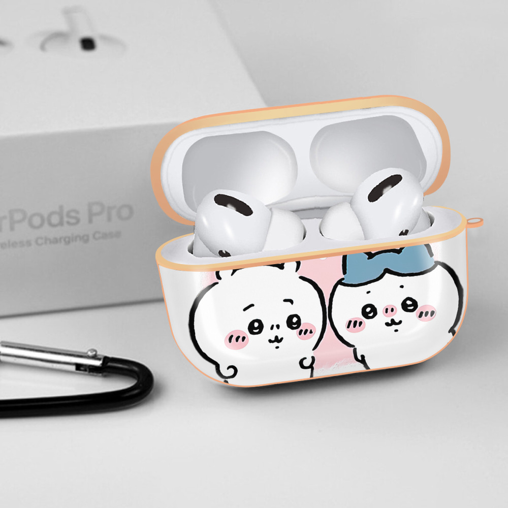 ちいかわ ハチワレ Chii-kawa hachiware 【AirPods Pro用】ハードシェル保護ケース｜耐衝撃・防指紋・カラビナ付き商品仕様