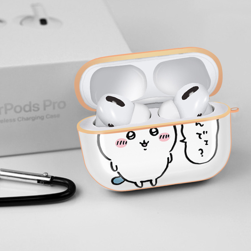ちいかわ ハチワレ Chii-kawa hachiware 【AirPods Pro用】ハードシェル保護ケース｜耐衝撃・防指紋・カラビナ付き商品仕様