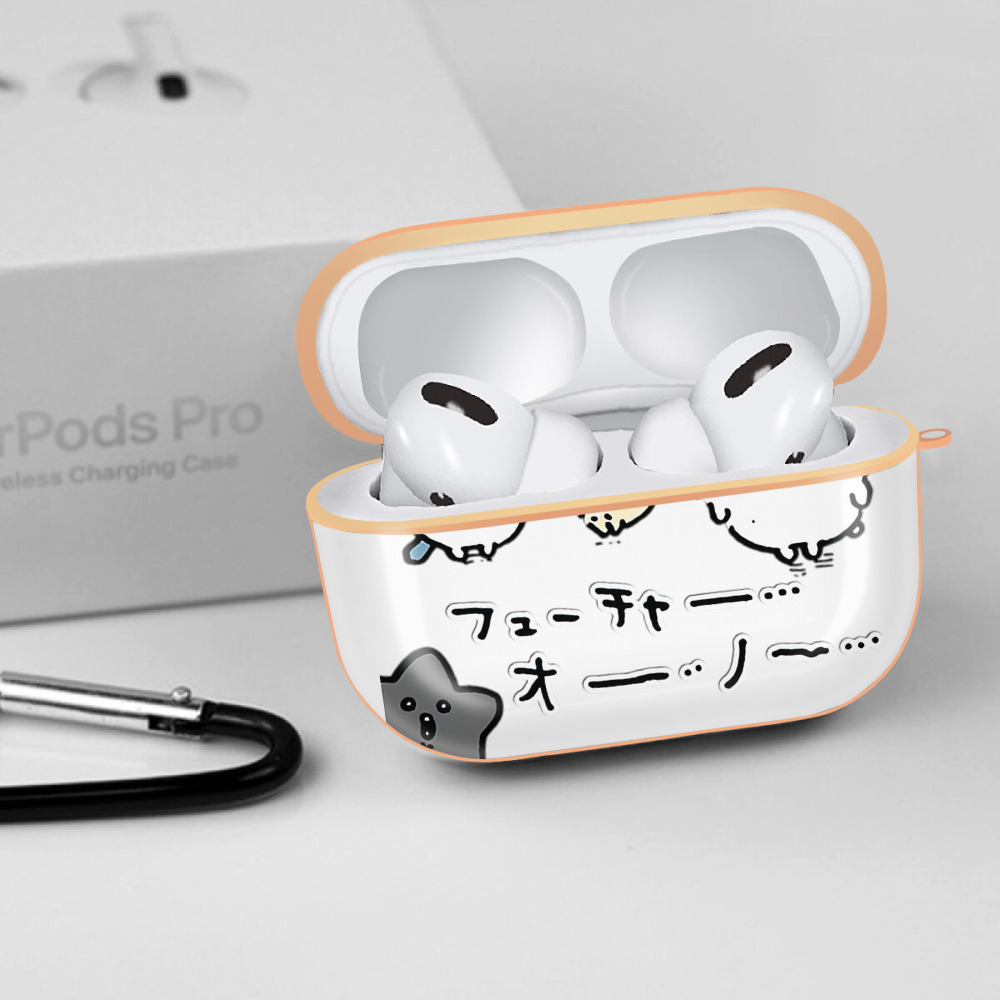 ちいかわ ハチワレ Chii-kawa hachiware 【AirPods Pro用】ハードシェル保護ケース｜耐衝撃・防指紋・カラビナ付き商品仕様
