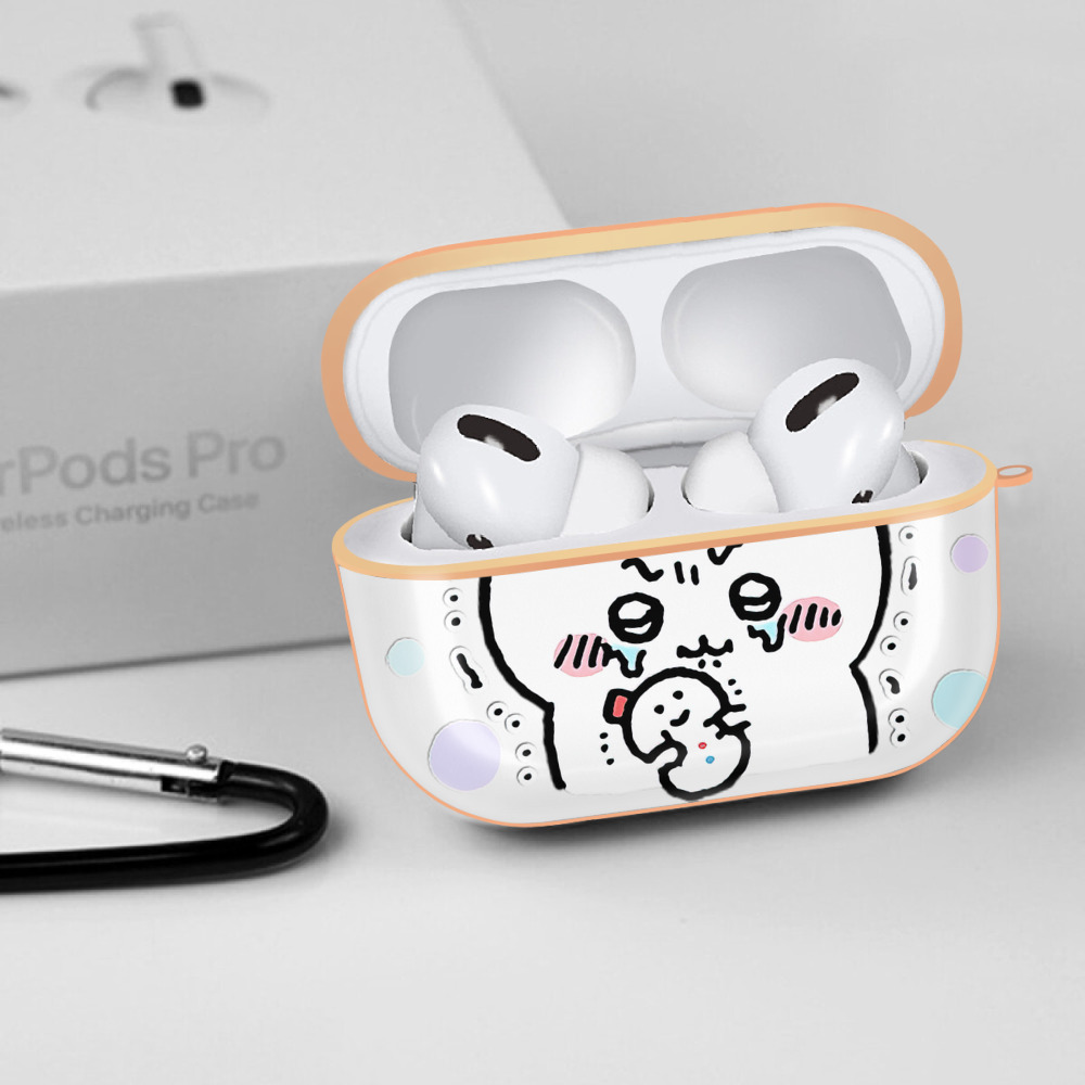 ちいかわ ちいかわ Chii-kawa chiikawa 【AirPods Pro用】ハードシェル保護ケース｜耐衝撃・防指紋・カラビナ付き商品仕様