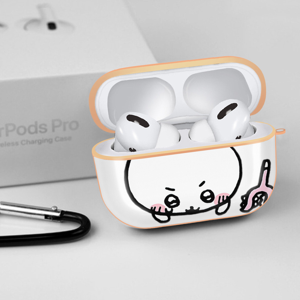 ちいかわ ちいかわ Chii-kawa chiikawa 【AirPods Pro用】ハードシェル保護ケース｜耐衝撃・防指紋・カラビナ付き商品仕様