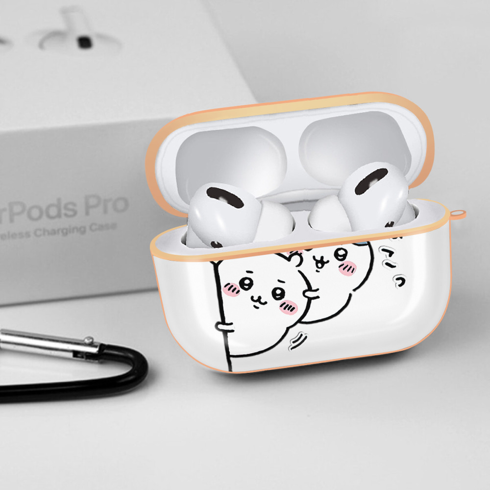 ちいかわ うさぎ Chii-kawa usagi 【AirPods Pro用】ハードシェル保護ケース｜耐衝撃・防指紋・カラビナ付き商品仕様