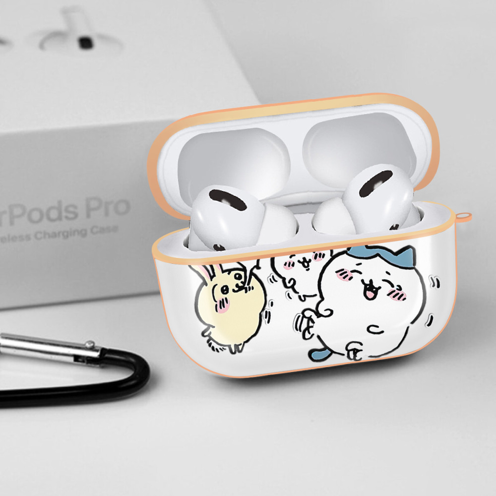 ちいかわ うさぎ Chii-kawa usagi 【AirPods Pro用】ハードシェル保護ケース｜耐衝撃・防指紋・カラビナ付き商品仕様