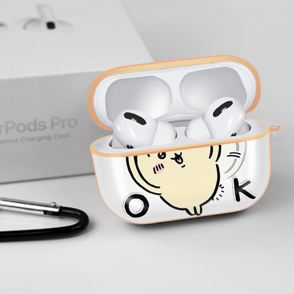 ちいかわ うさぎ Chii-kawa usagi 【AirPods Pro用】ハードシェル保護ケース｜耐衝撃・防指紋・カラビナ付き商品仕様