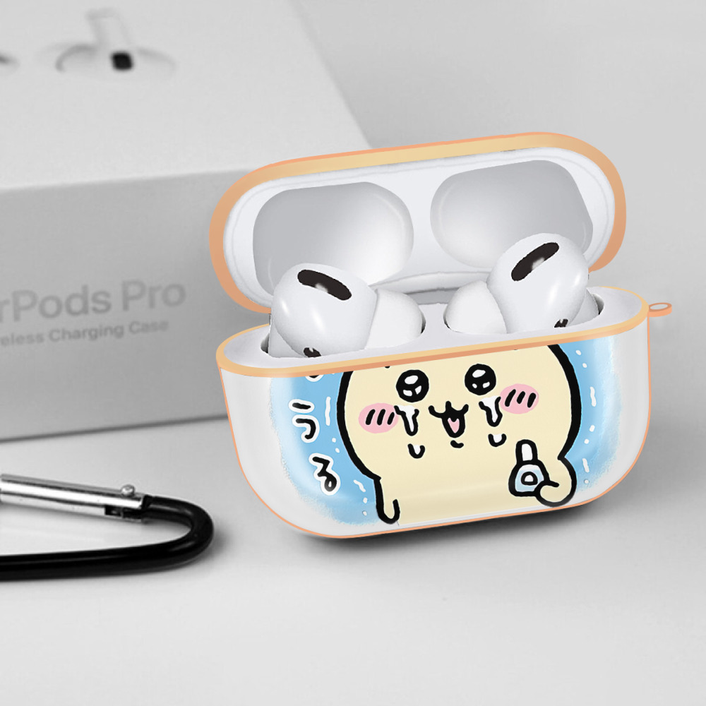 ちいかわ うさぎ Chii-kawa usagi 【AirPods Pro用】ハードシェル保護ケース｜耐衝撃・防指紋・カラビナ付き商品仕様