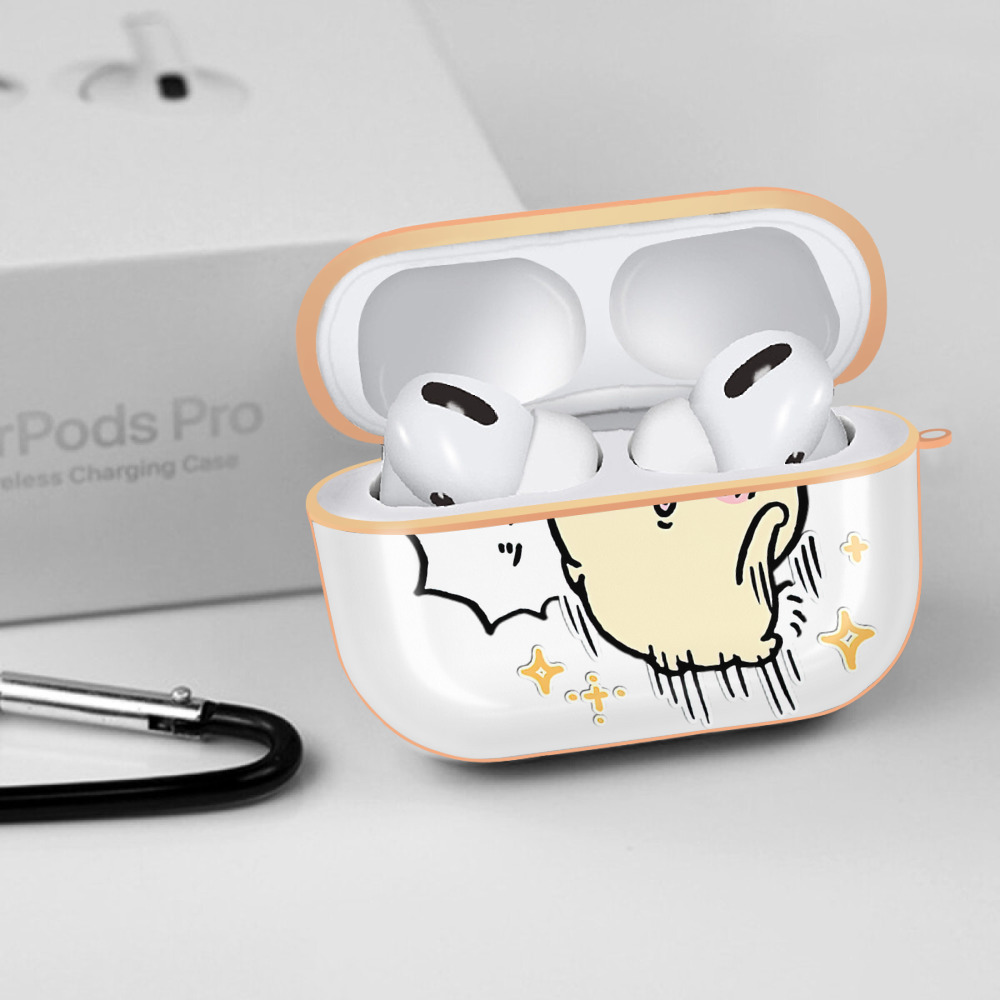 ちいかわ うさぎ Chii-kawa usagi 【AirPods Pro用】ハードシェル保護ケース｜耐衝撃・防指紋・カラビナ付き商品仕様