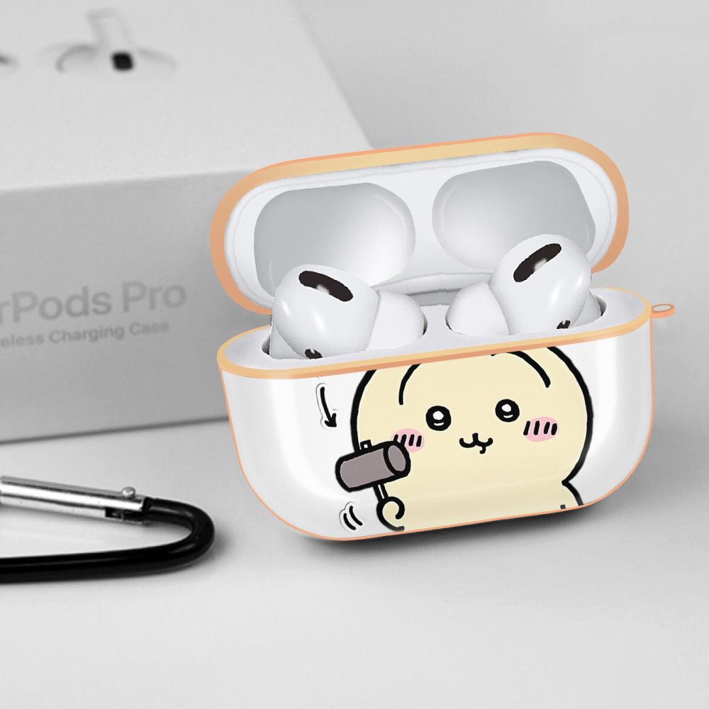 ちいかわ うさぎ Chii-kawa usagi 【AirPods Pro用】ハードシェル保護ケース｜耐衝撃・防指紋・カラビナ付き商品仕様