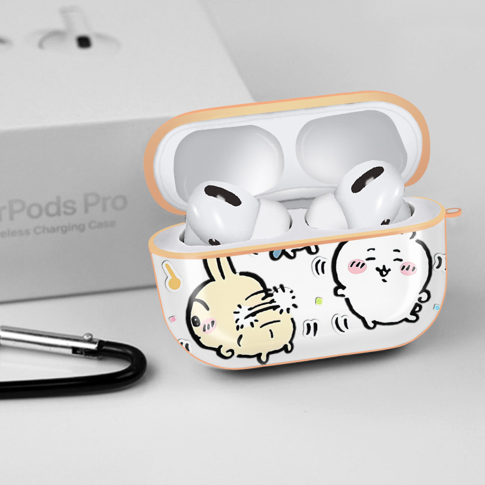 ちいかわ うさぎ Chii-kawa usagi 【AirPods Pro用】ハードシェル保護ケース｜耐衝撃・防指紋・カラビナ付き商品仕様