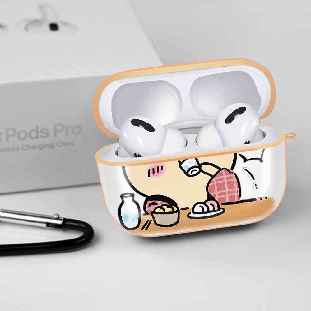 ちいかわ くりまんじゅう Chii-kawa kuri manjū 【AirPods Pro用】ハードシェル保護ケース｜耐衝撃・防指紋・カラビナ付き商品仕様
