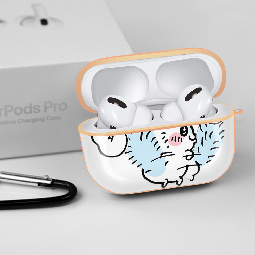ちいかわ モモンガ Chii-kawa Momonga 【AirPods Pro用】ハードシェル保護ケース｜耐衝撃・防指紋・カラビナ付き商品仕様