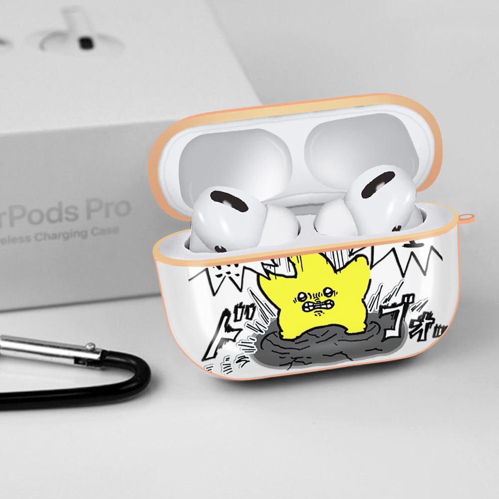 ちいかわ 流れ星 Chii-kawa Shooting star 【AirPods Pro用】ハードシェル保護ケース｜耐衝撃・防指紋・カラビナ付き商品仕様