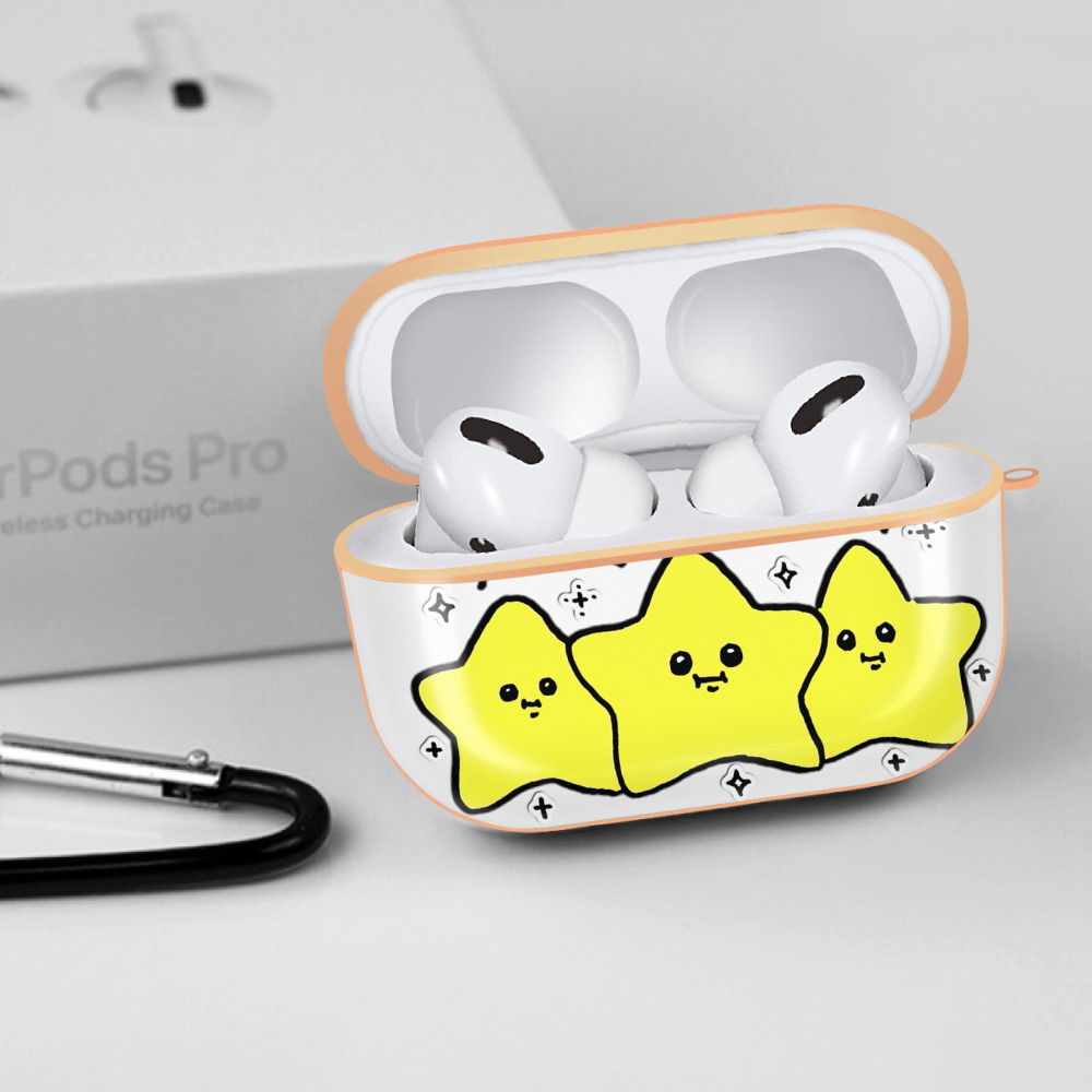 ちいかわ 流れ星 Chii-kawa Shooting star 【AirPods Pro用】ハードシェル保護ケース｜耐衝撃・防指紋・カラビナ付き商品仕様