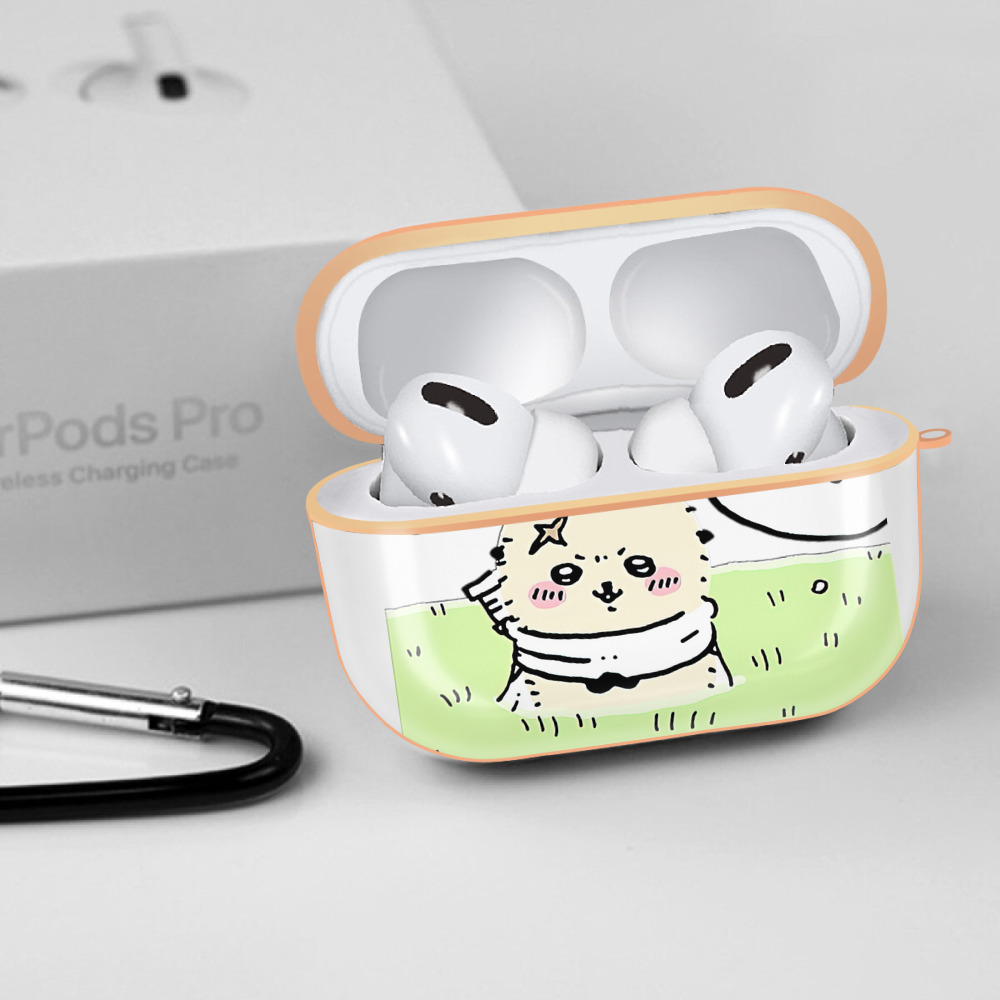 ちいかわ ラッコ Chii-kawa Sea otter 【AirPods Pro用】ハードシェル保護ケース｜耐衝撃・防指紋・カラビナ付き商品仕様
